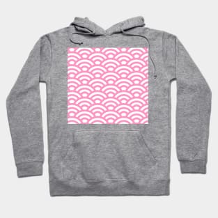 Red lines curves background pattern Hoodie